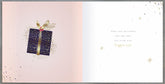 Midnight Lustre Sister Wine Glass & Present Christmas Card